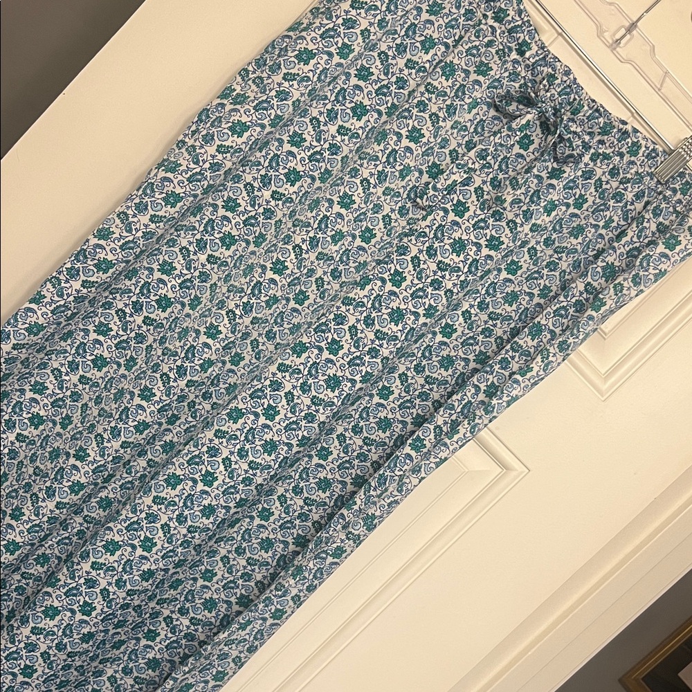 J. Crew Blue and White paisley Floral pajama lounge pants. Size Large, like new!